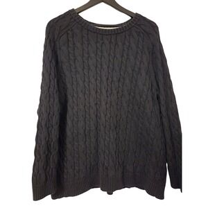 lands end cable knit sweater mens
